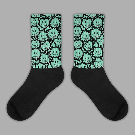 Jordan 3 "Green Glow" DopeSkill Sublimated Socks Slime Graphic Streetwear