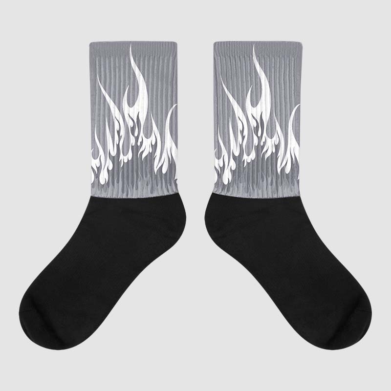 Jordan 14 Retro 'Stealth' DopeSkill Sublimated Socks FIRE Graphic Streetwear