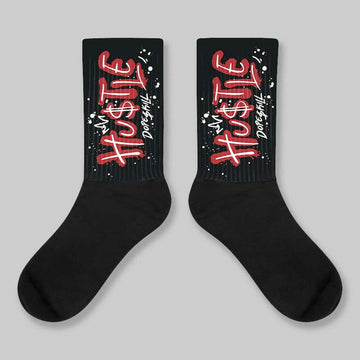 Black Toe Reimagined 1s DopeSkill Sublimated Sock Hustle Graphic