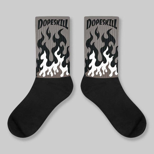 Cave Stone 4s DopeSkill Sublimated Sock FIRE Graphic