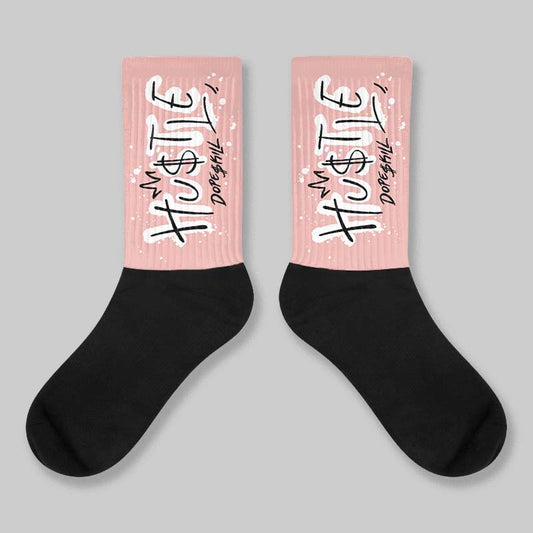 Rust Pink 1s 2025 DopeSkill Sublimated Sock Hustle Graphic