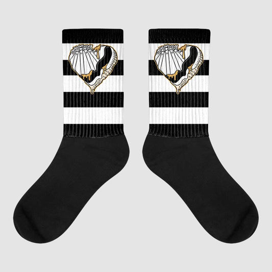 Jordan 11 "Gratitude" DopeSkill Sublimated Socks Horizontal Stripes Graphic Streetwear