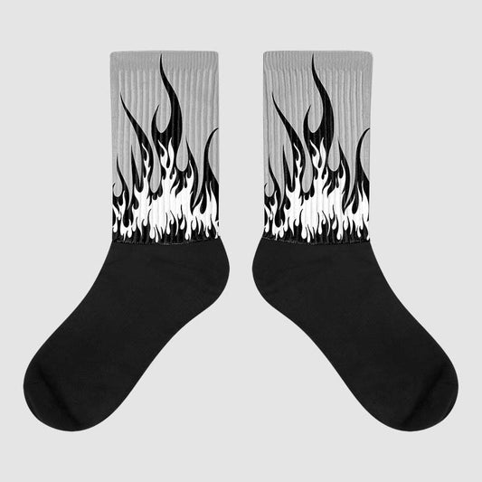 Jordan 1 Low OG “Shadow” DopeSkill Sublimated Socks FIRE Graphic Streetwear