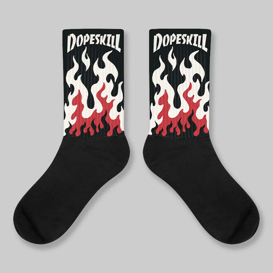 Nigel Sylvester x “Nitro” 1s DopeSkill Sublimated Sock FIRE Graphic