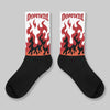Brick By Brick 4s DopeSkill Sublimated Sock FIRE Graphic