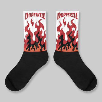 Brick By Brick 4s DopeSkill Sublimated Sock FIRE Graphic