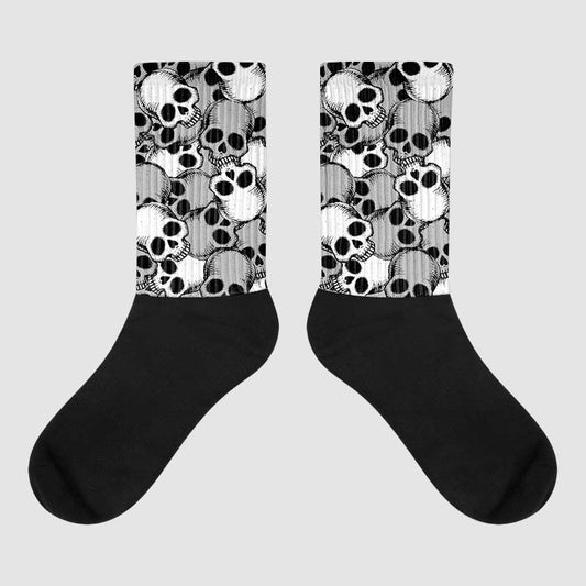 Jordan 1 Low OG “Shadow” DopeSkill Sublimated Socks Drawn Skulls Graphic Streetwear