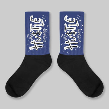 Rare Air Deep Royal Blue 1s DopeSkill Sublimated Sock Hustle Graphic