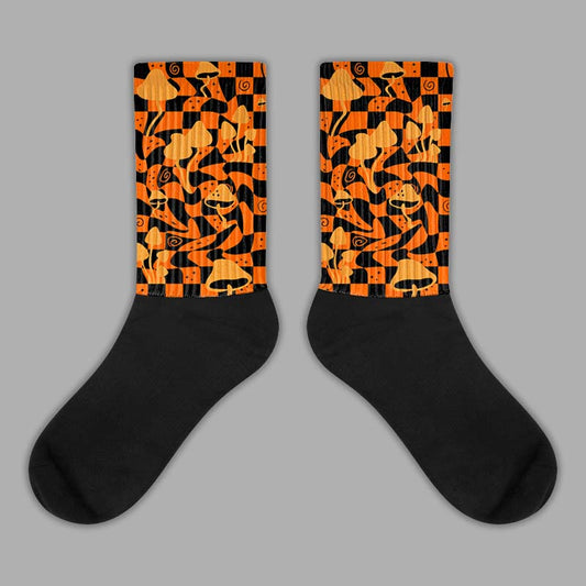 Jordan 12 Retro Brilliant Orange DopeSkill Sublimated Socks Mushroom Graphic Streetwear