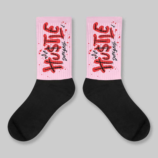 Awake NY x Arctic Pink 5s DopeSkill Sublimated Sock Hustle Graphic
