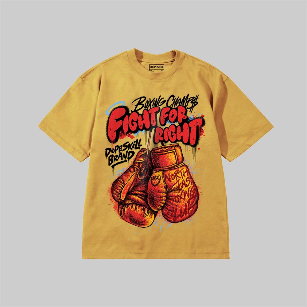 Fight For Right DopeSkill Premium T-shirt Streetwear - mustard