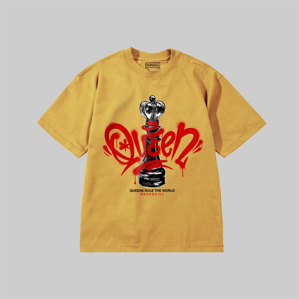 Queen Chess DopeSkill Premium T-shirt Streetwear - Mustard