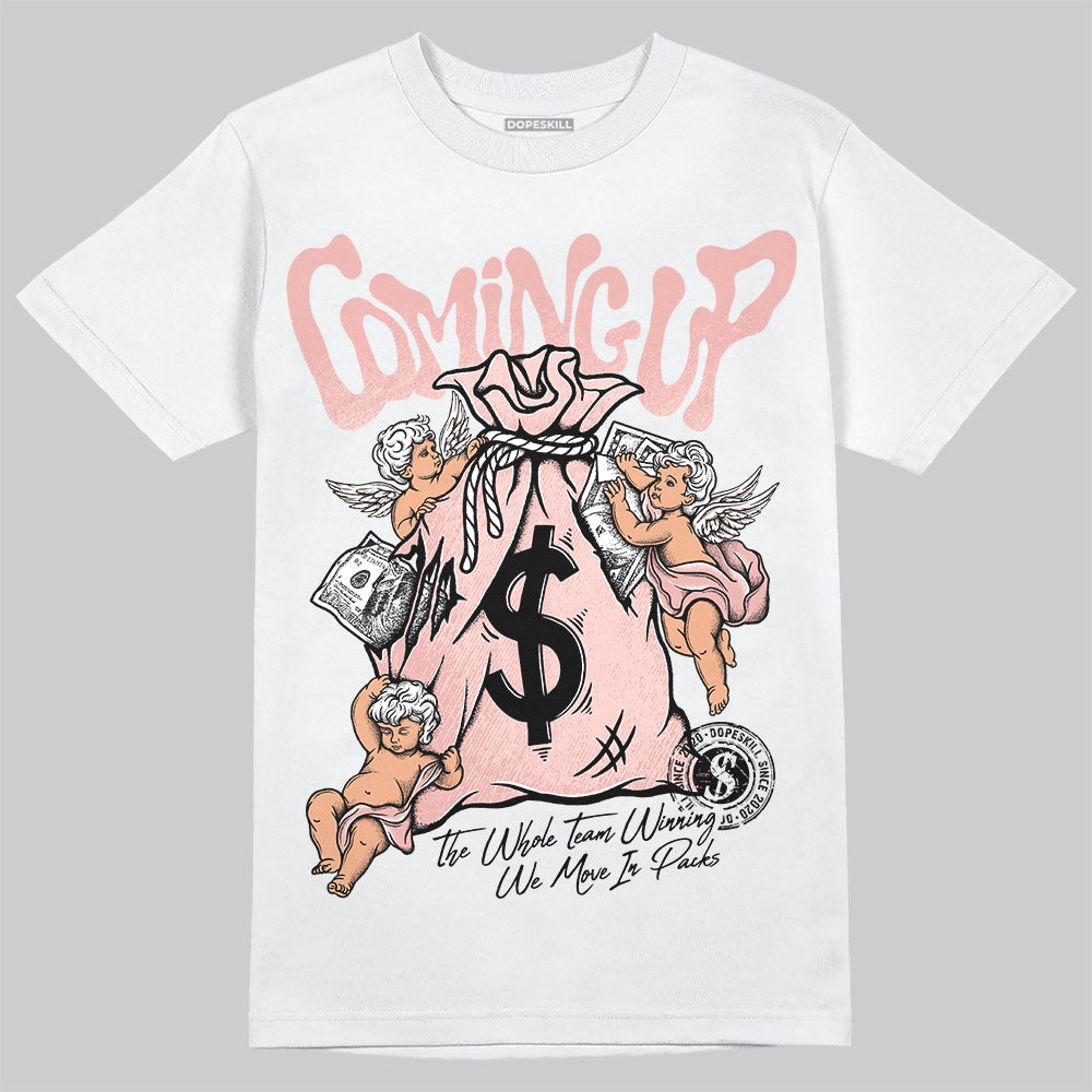 Lanvin Leather Curb Glitter Pale Pink DopeSkill T-Shirt Money Bag Coming Up Graphic Streetwear - White