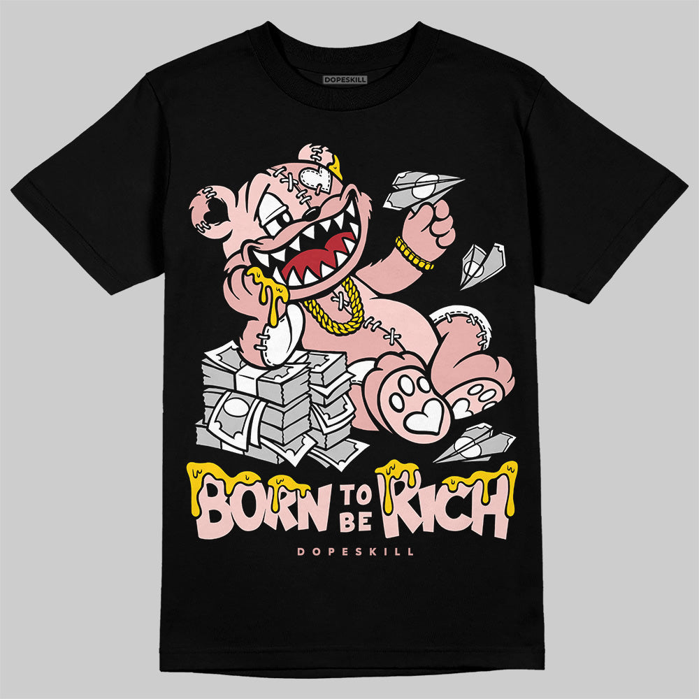 Lanvin Leather Curb Glitter Pale Pink DopeSkill T-Shirt Born To Be Rich Graphic Streetwear - Black