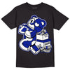 Racer Blue White Dunk Low DopeSkill T-Shirt Bear Steals Sneaker Graphic - Black