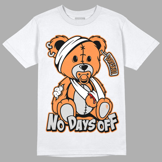 Dunk Low Peach Cream (W) DopeSkill T-Shirt Hurt Bear Graphic - White