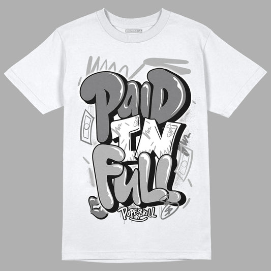 Jordan 12 Stealth DopeSkill T-Shirt New Paid In Full Graphic - White