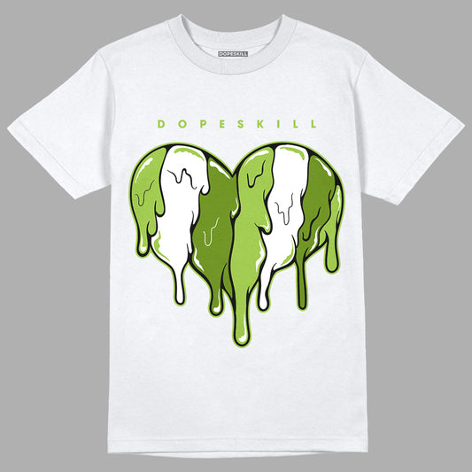 Dunk Low 'Chlorophyll' DopeSkill T-Shirt Slime Drip Heart Graphic - White