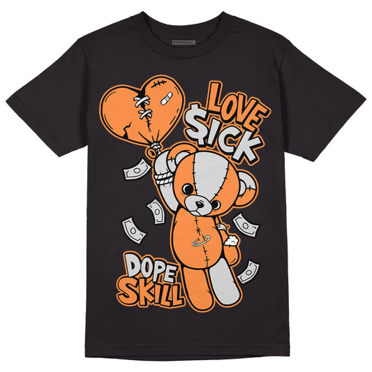 Dunk Low Peach Cream (W) DopeSkill T-Shirt Love Sick Graphic - Black