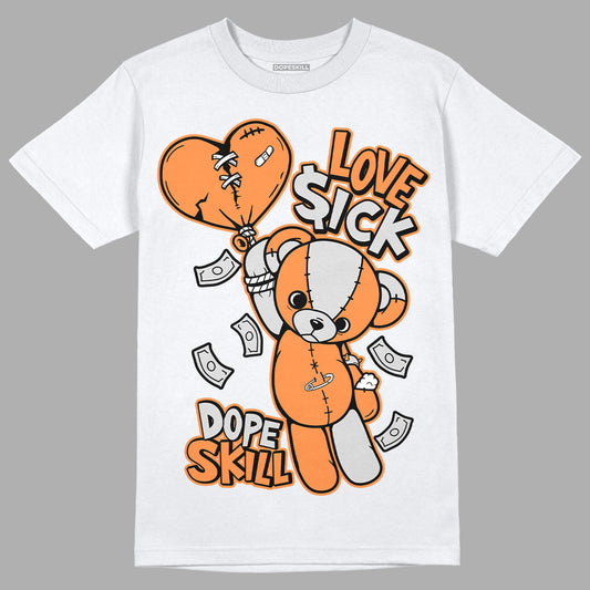 Dunk Low Peach Cream (W) DopeSkill T-Shirt Love Sick Graphic - White