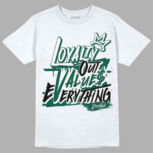 Lottery Pack Malachite Green Dunk Low DopeSkill T-Shirt LOVE Graphic - White