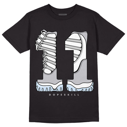 Jordan 11 Retro Low Cement Grey DopeSkill T-Shirt No.11 Graphic Streetwear - Black