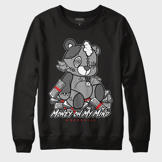 Jordan 9 Particle Grey DopeSkill Sweatshirt MOMM Bear Graphic - Black