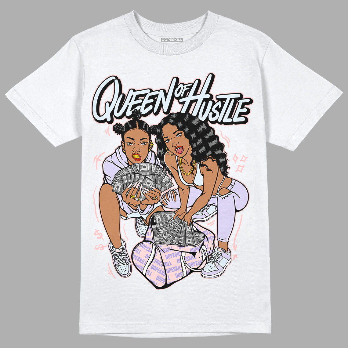Easter Dunk Low DopeSkill T-Shirt Queen Of Hustle Graphic - White