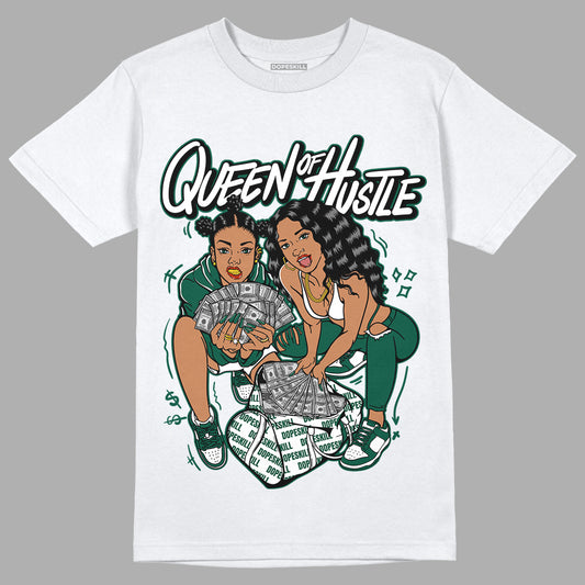 Lottery Pack Malachite Green Dunk Low DopeSkill T-Shirt Queen Of Hustle Graphic - White