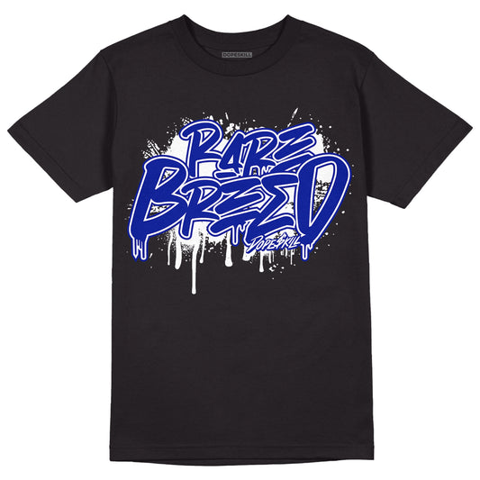 Racer Blue White Dunk Low DopeSkill T-Shirt Rare Breed Graphic - Black