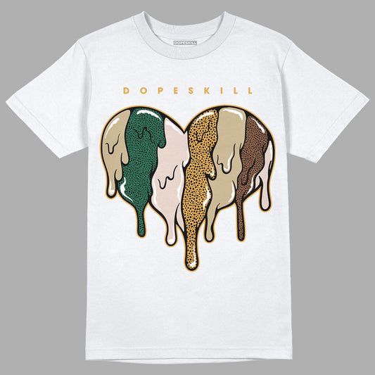 Safari Dunk Low DopeSkill T-Shirt Slime Drip Heart Graphic - White