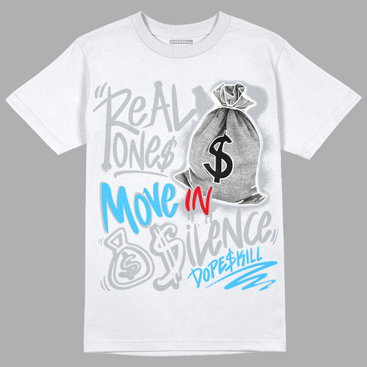Dunk Low Lottery Pack Grey Fog DopeSkill T-Shirt Real Ones Move In Silence Graphic - White 