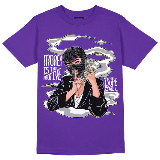 PURPLE Collection DopeSkill Purple T-shirt Money Is The Motive Graphic - Purple