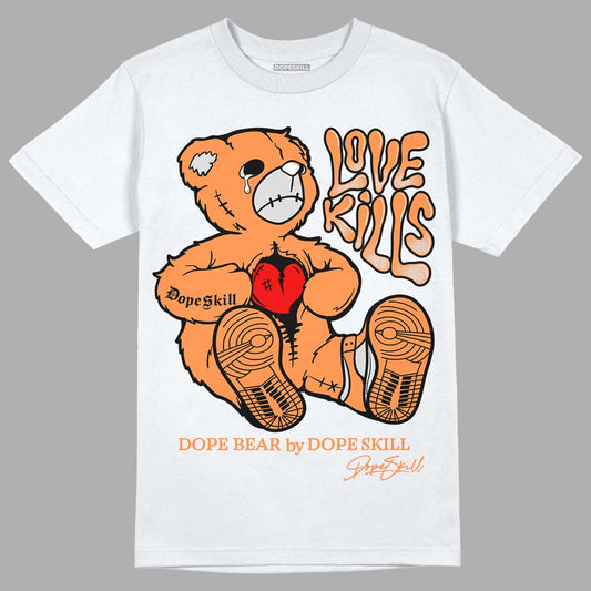 Dunk Low Peach Cream (W) DopeSkill T-Shirt Love Kills Graphic - White