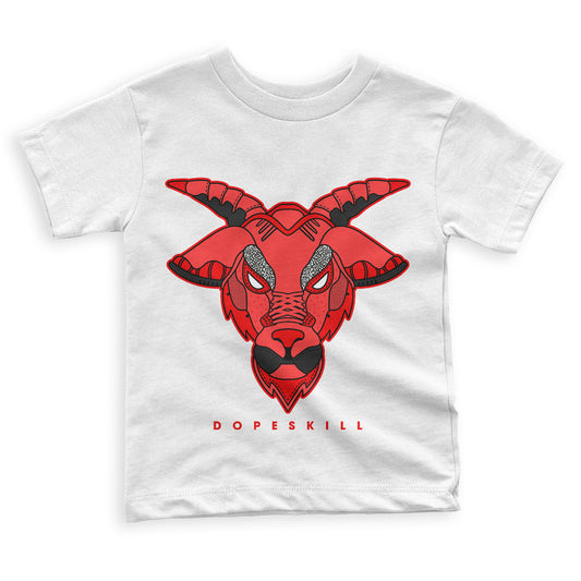 Chile Red 9s DopeSkill Toddler Kids T-shirt Sneaker Goat Graphic