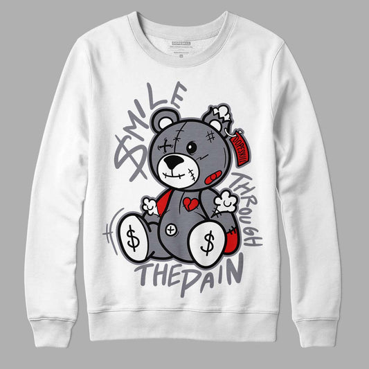 Fire Red 9s DopeSkill Sweatshirt BEAN Graphic - White