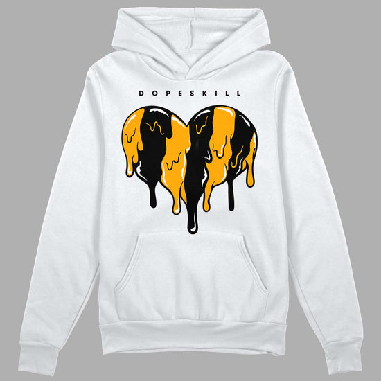 Black Taxi 12s DopeSkill Hoodie Sweatshirt Slime Drip Heart Graphic - White