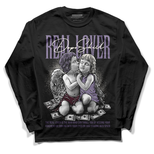 A Ma Maniére x Jordan 4 Retro ‘Violet Ore’  DopeSkill Long Sleeve T-Shirt Real Lover Graphic Streetwear - Black 