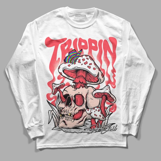 Atmosphere 6s Low DopeSkill Long Sleeve T-Shirt Trippin Graphic - White 