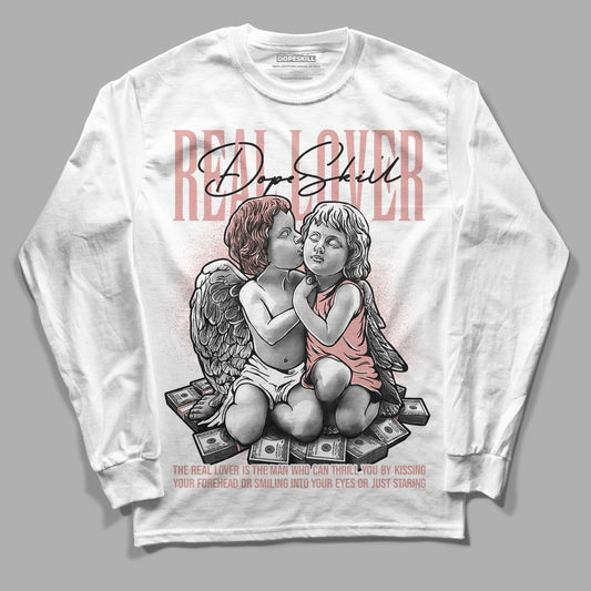 Rose Whisper Dunk Low DopeSkill Long Sleeve T-Shirt Real Lover Graphic - White