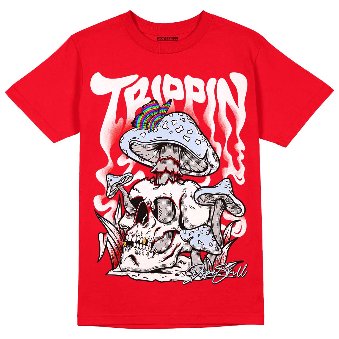 Cherry 11s DopeSkill Varsity Red T-shirt Trippin Graphic