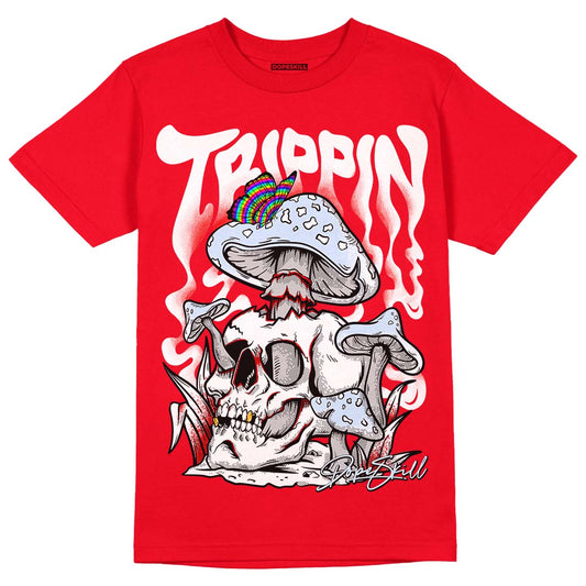 Cherry 11s DopeSkill Varsity Red T-shirt Trippin Graphic