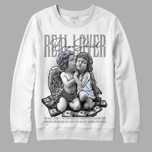 Jordan 6 Retro Cool Grey DopeSkill Sweatshirt Real Lover Graphic Streetwear - White