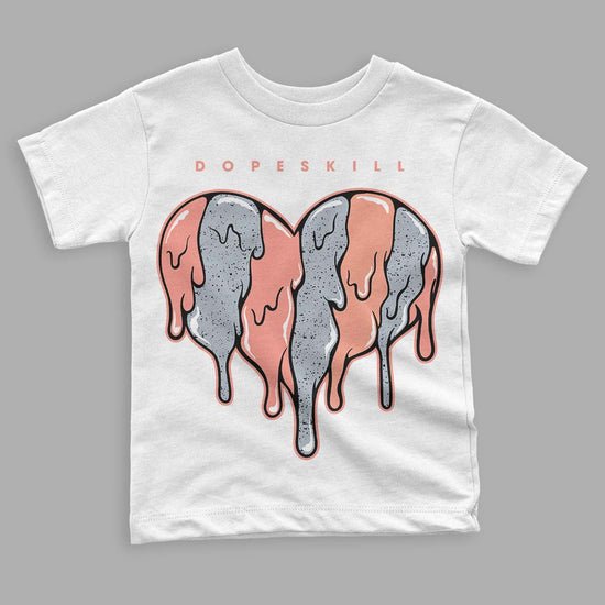 DJ Khaled x Jordan 5 Retro ‘Crimson Bliss’ DopeSkill Toddler Kids T-shirt Slime Drip Heart Graphic Streetwear - White