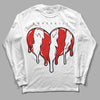 Gym Red 9s DopeSkill Long Sleeve T-Shirt Slime Drip Heart Graphic - White