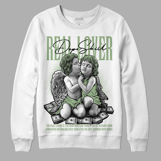 Jordan 4 Retro “Seafoam” DopeSkill Sweatshirt Real Lover Graphic Streetwear - White
