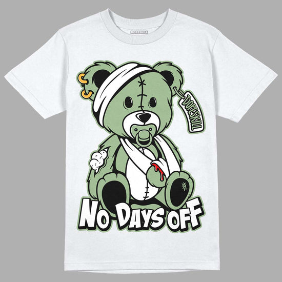 Seafoam 4s DopeSkill T-Shirt Hurt Bear Graphic - White