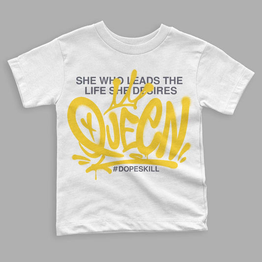 Lightning 4s DopeSkill Toddler Kids T-shirt Queen Graphic - White