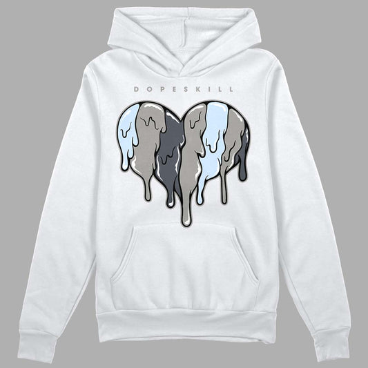 Jordan 6 Retro Cool Grey DopeSkill Hoodie Sweatshirt Slime Drip Heart Graphic Streetwear - White