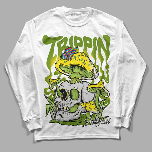 Dunk Low 'Chlorophyll' DopeSkill Long Sleeve T-Shirt Trippin Graphic - White